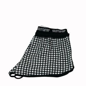 Victoria's Secret PINK Women's Sleep Short Small Black White Buffalo Plaid Check